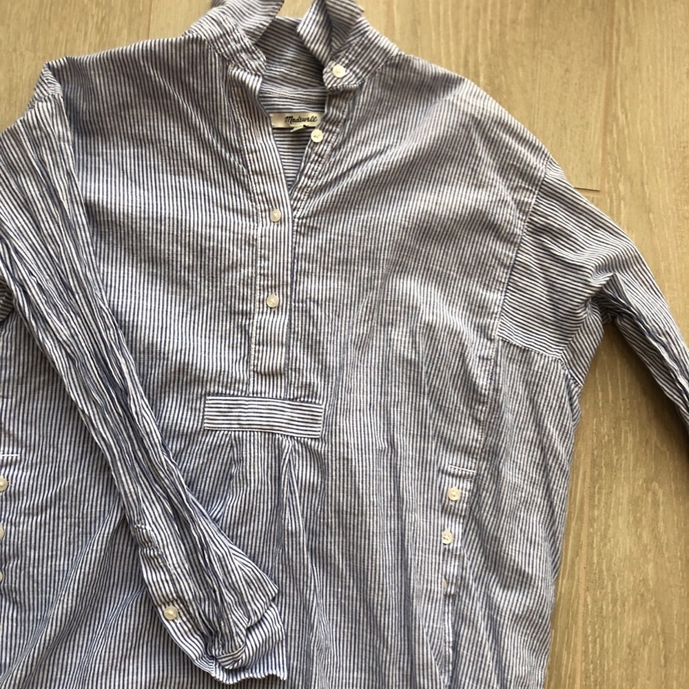 Striped Oversized Madewell Tunic Shirt XS